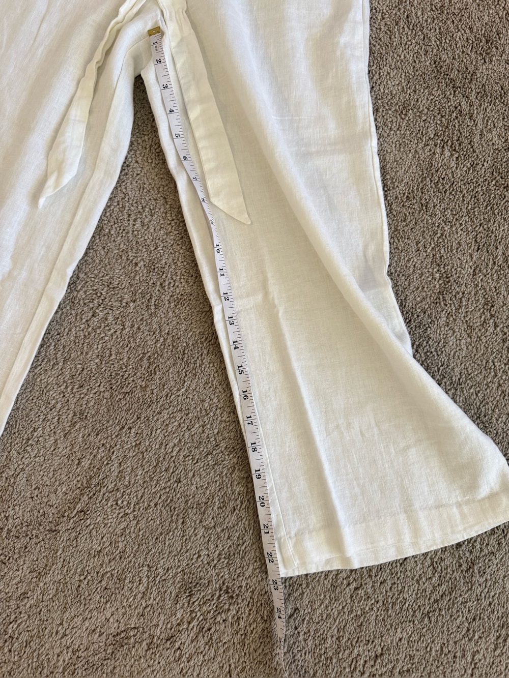 Michael Kors NWT White Linen Blend Wide Leg Pull-On Pants Resort Coastal Size S - Picture 10 of 11